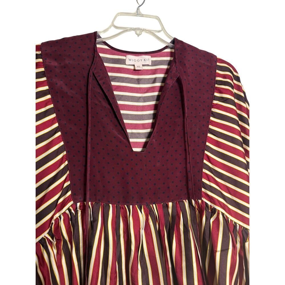 Wiggy Kit Libertine Multi Silk Top Women's Sz. XS - Picture 5 of 10